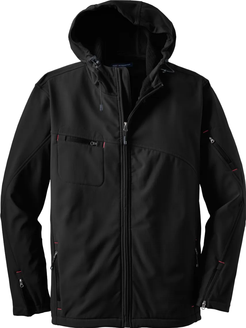 Textured Hooded Soft Shell Jacket