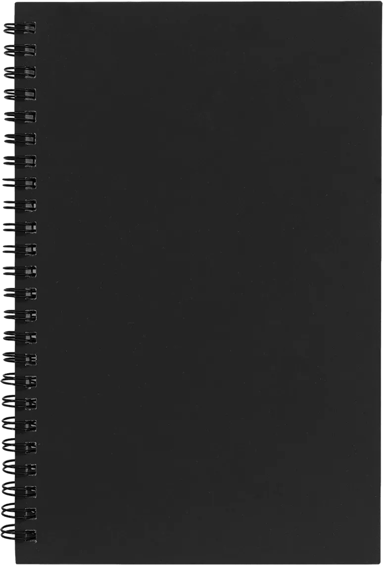 5 1/2" x 8 1/2" Black Lazerburst Spiral Notebook