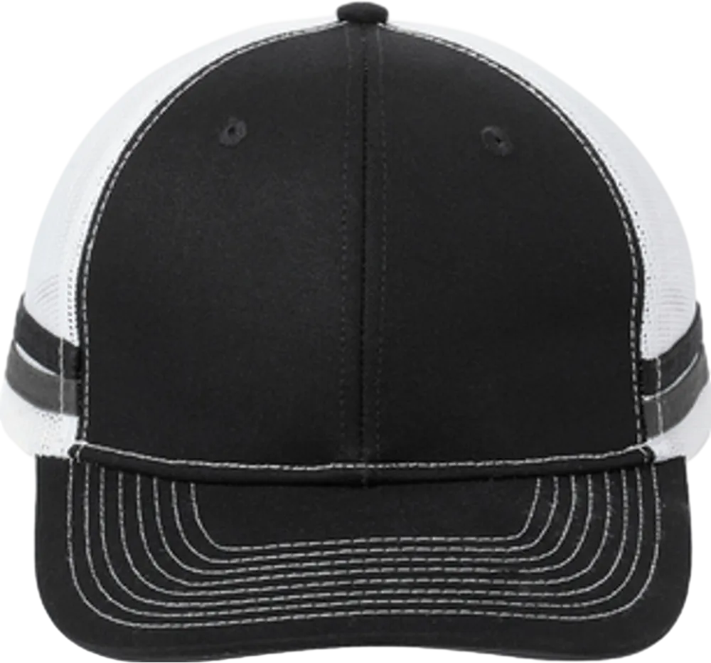 Two-Stripe Snapback Trucker Cap
