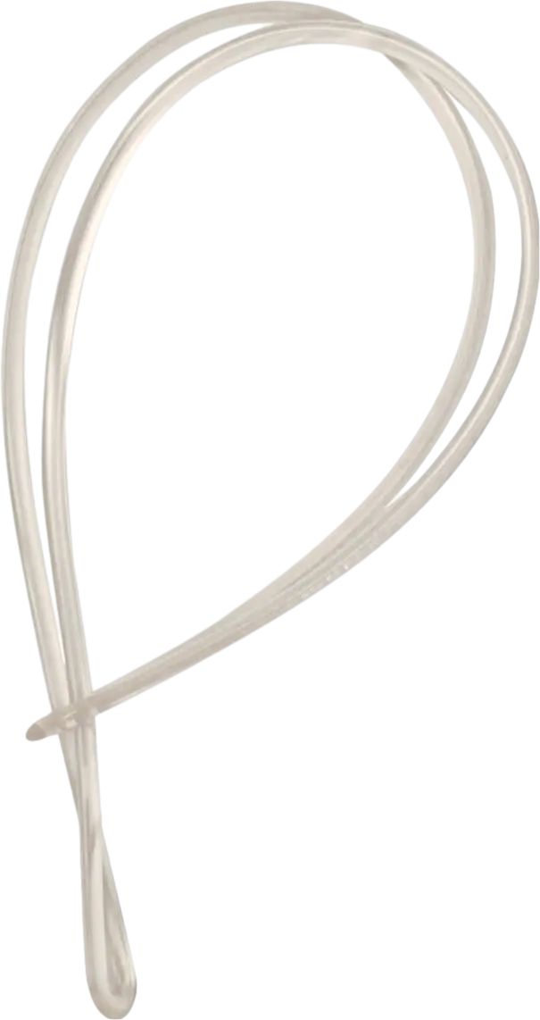 9" Clear Plastic Bag Tag Strap/Loop