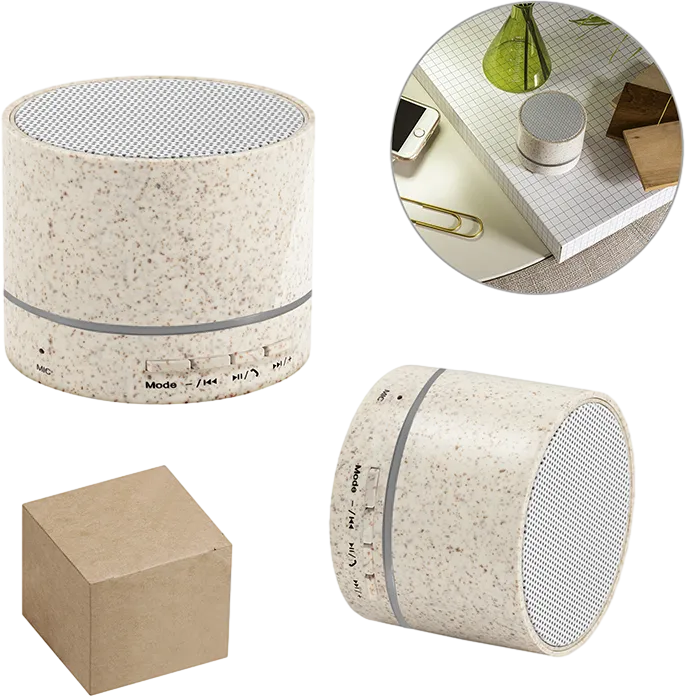 Round Eco-Friendly Portable Speaker