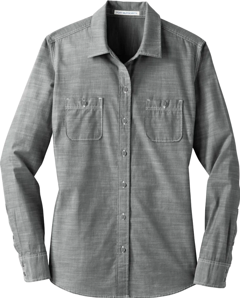 Ladies Slub Chambray Shirt