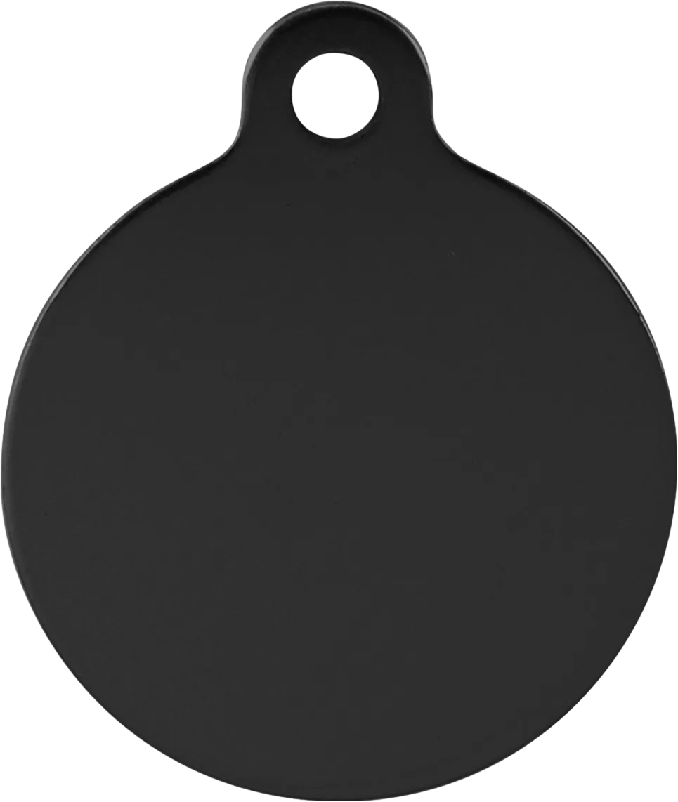 Anodized Aluminum Round Pet Tag with Tab