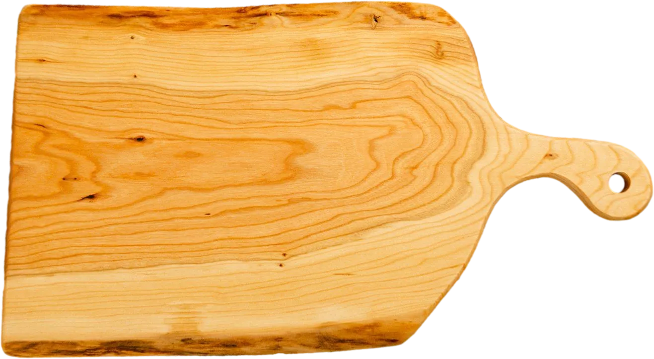 Live-Edge Cherry Artisan Charcuterie/Serving board - 9-12"x 18" with Handle