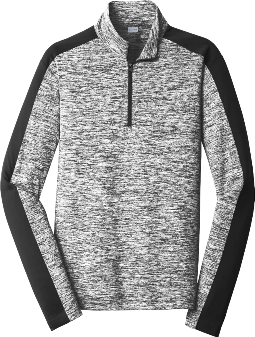 PosiCharge Electric Heather Colorblock 1/4-Zip Pullover
