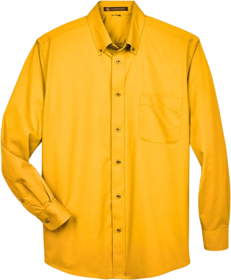 Men's Easy Blend Long-Sleeve Twill Shirt with Stain-Release