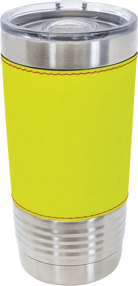 20 oz. Softball Leather Tumbler with Slider Lid