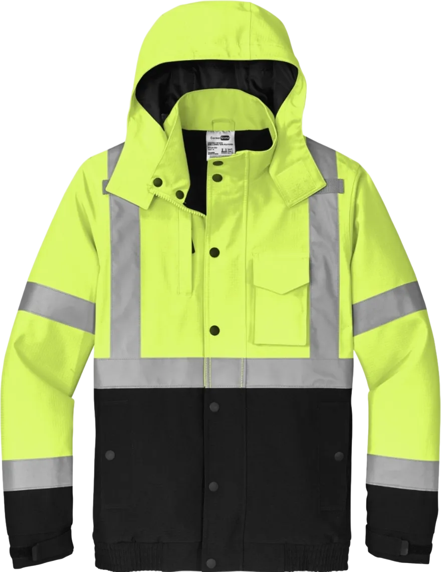 ANSI 107 Class 3 Waterproof Insulated Ripstop Bomber Jacket