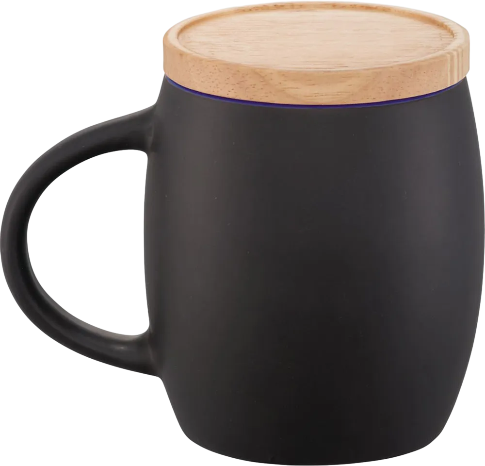 Hearth Ceramic Mug with Wood Lid/Coaster 15oz