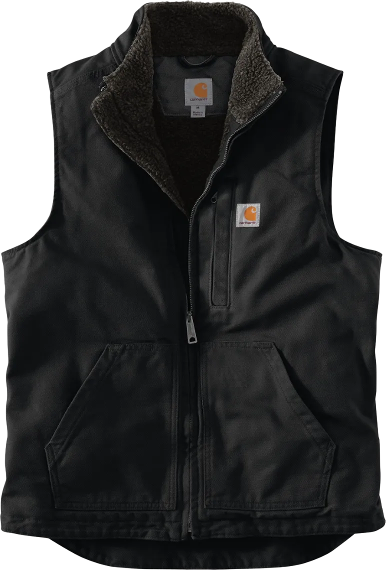 Sherpa-Lined Mock Neck Vest