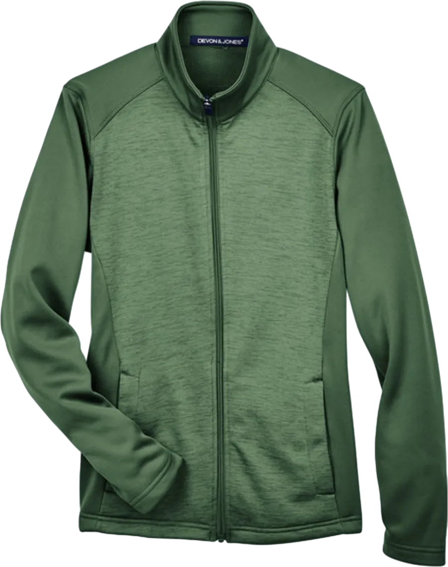 Ladies' Newbury Colorblock Mélange Fleece Full-Zip