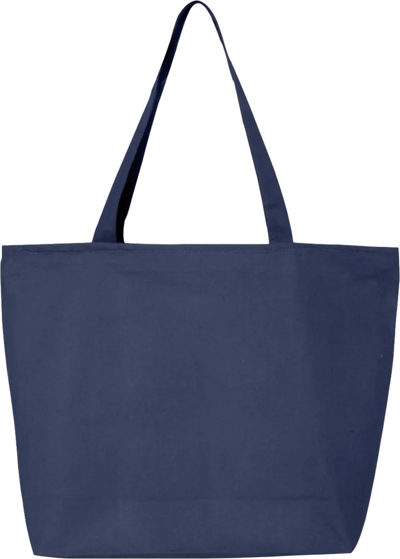 Q-Tees 24.5L Canvas Zippered Tote