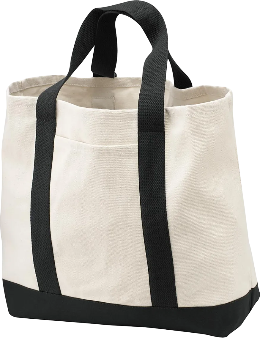 Ideal Twill Two-Tone Shopping Tote