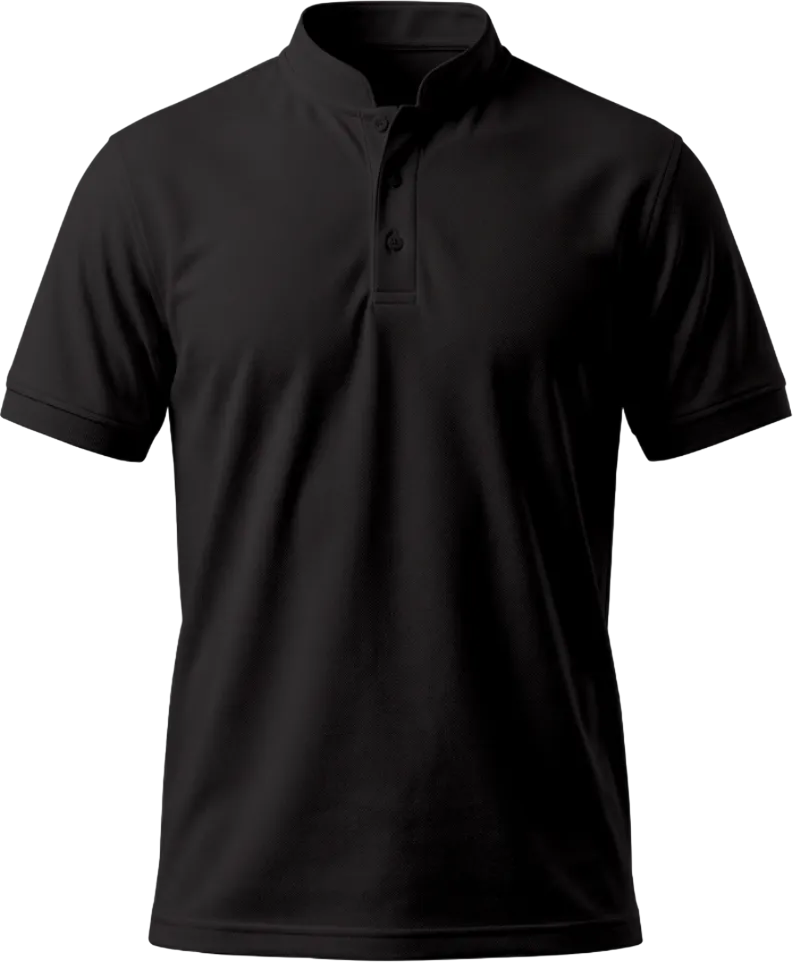 Mandarin Collar Polo Shirt