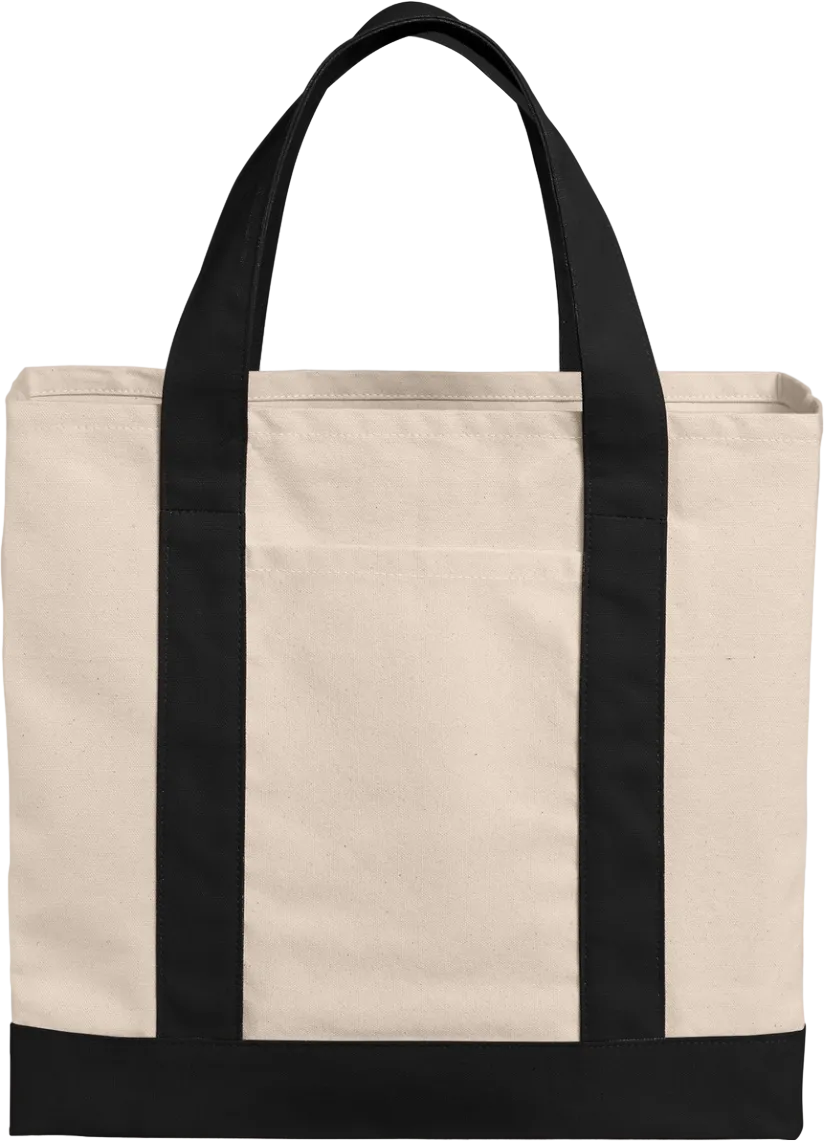 Cotton Canvas Two-Tone Tote