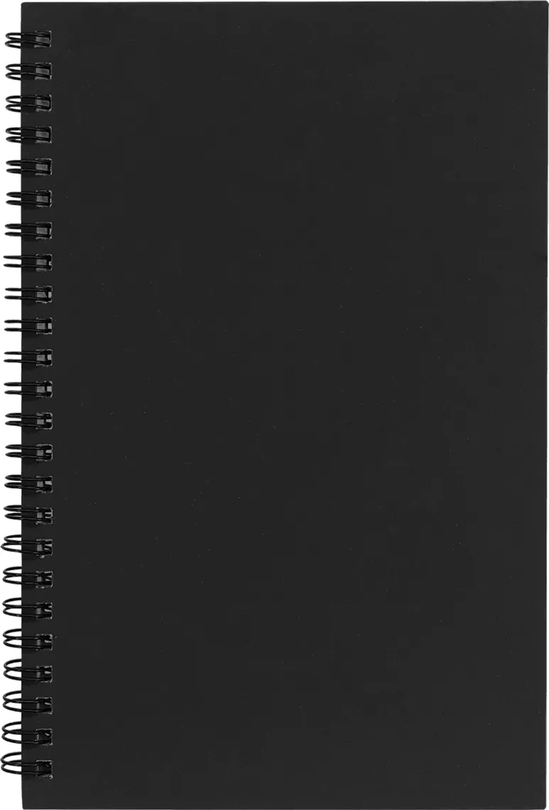 5 1/2" x 8 1/2" Black Lazerburst Spiral Notebook