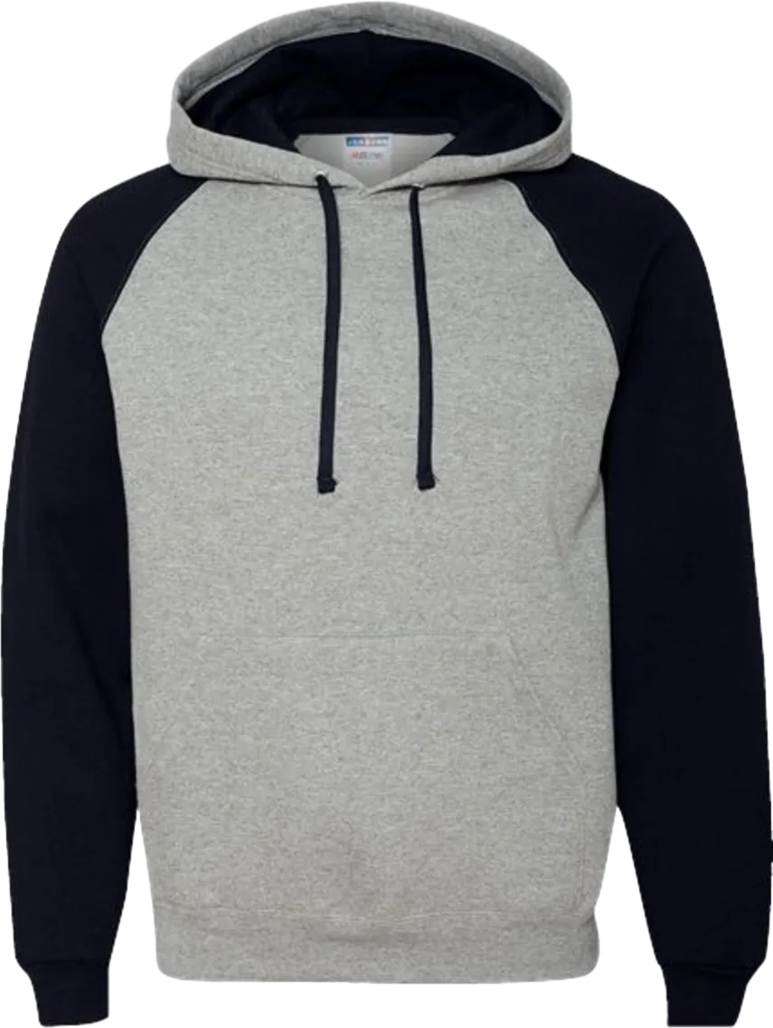 Nublend Colorblocked Raglan Hooded Sweatshirt