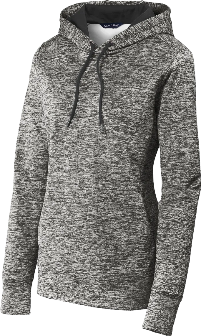 Ladies PosiCharge Electric Heather Fleece Hooded Pullover