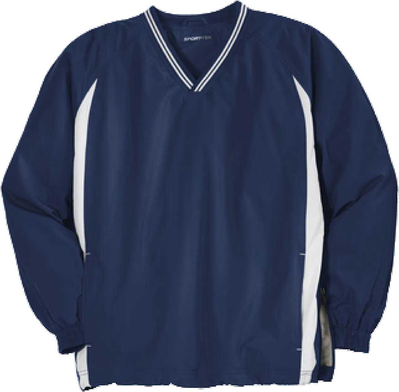 Tipped V-Neck Raglan Wind Shirt