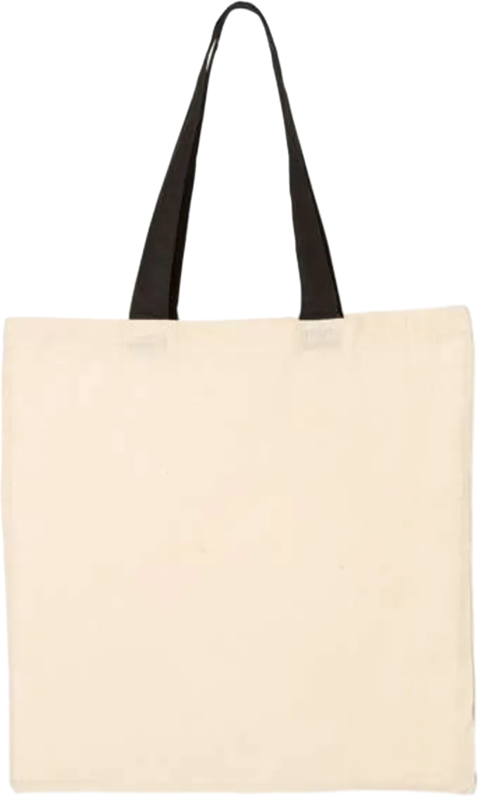 Economical Tote with Contrast-Color Handles