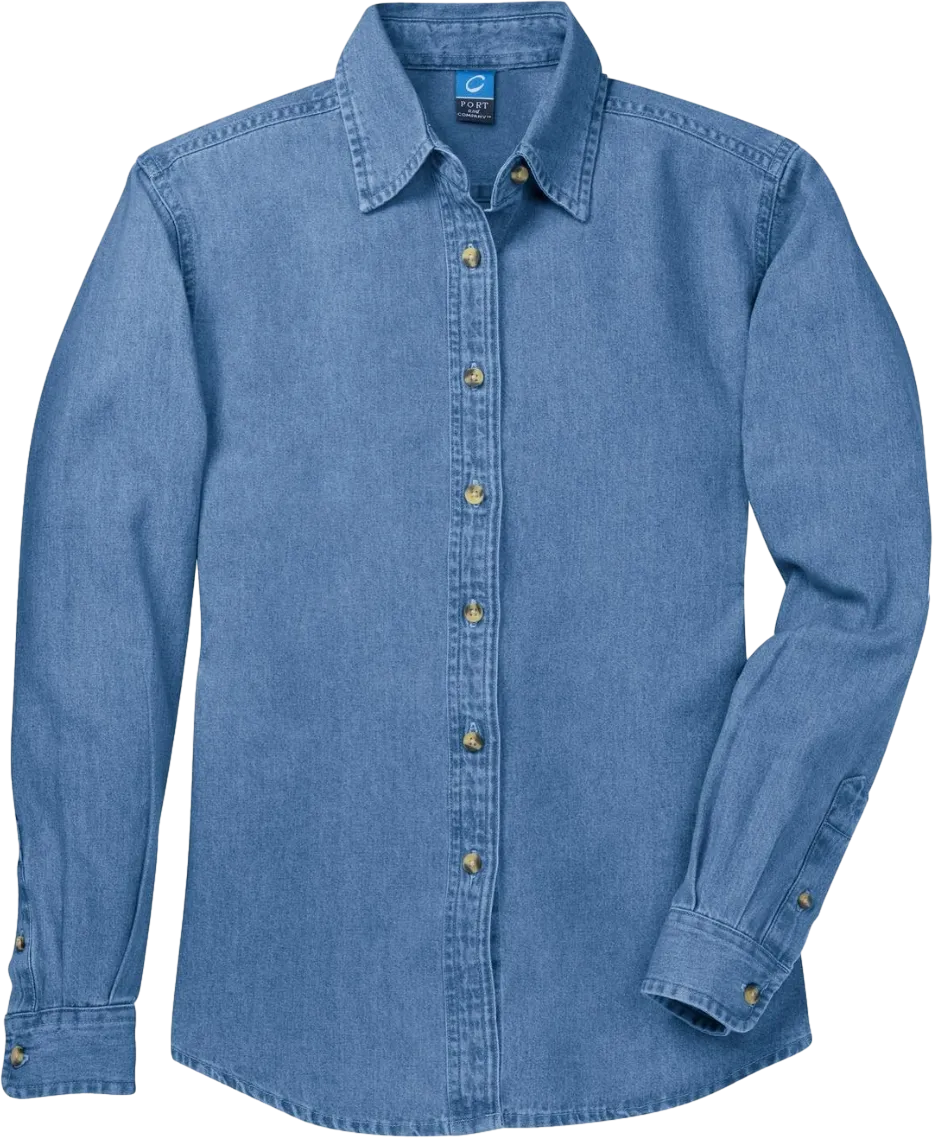 Ladies Long Sleeve Value Denim Shirt