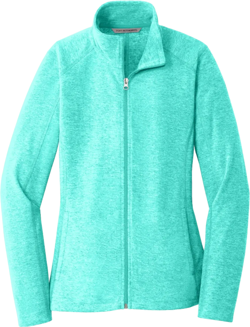 Ladies Heather Microfleece Full-Zip Jacket