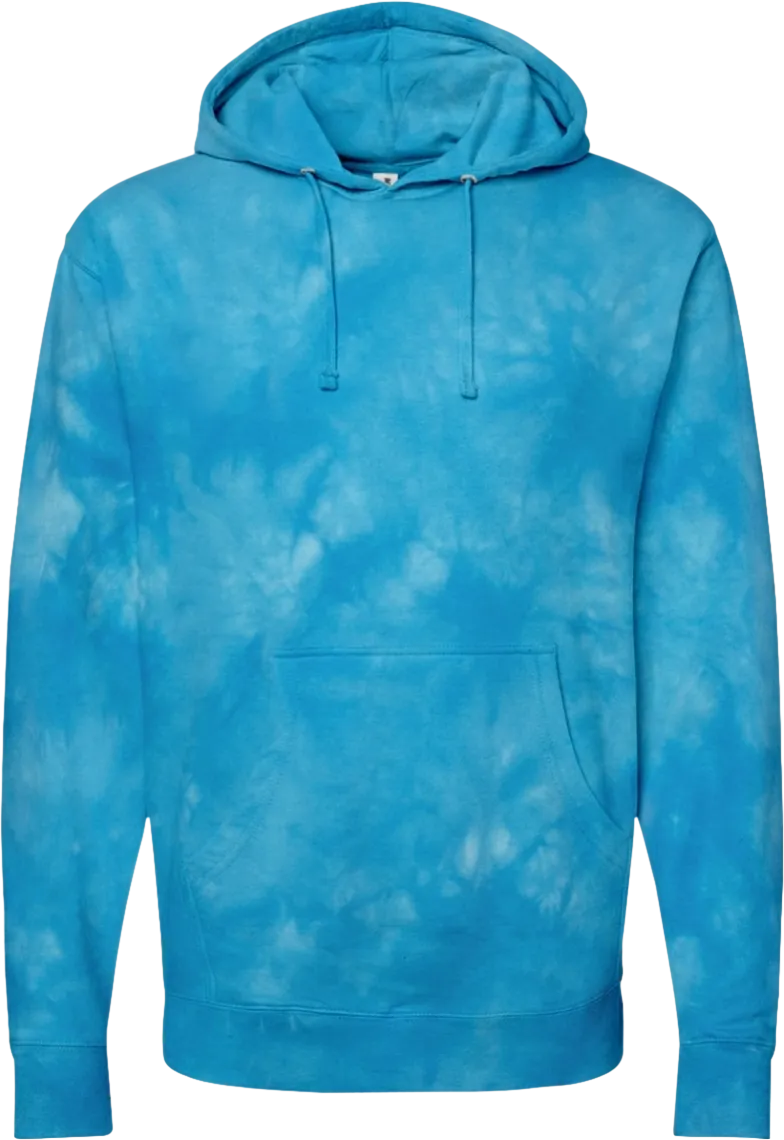Unisex Midweight Tie-Dyed Hooded Sweatshirt