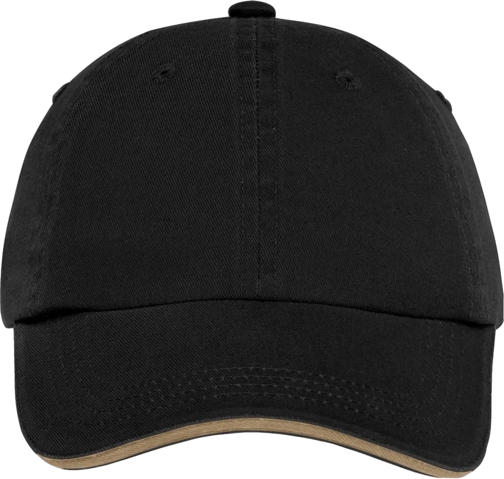 Sandwich Bill Cap with Striped Closure
