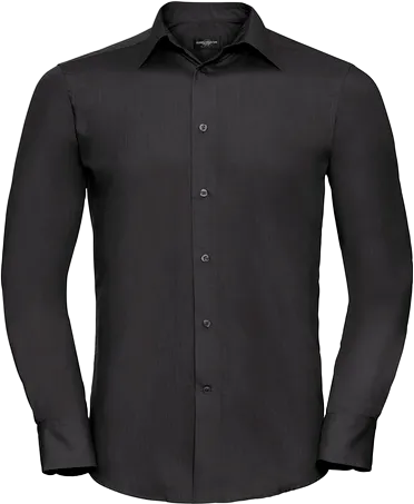 Long Sleeve Polycotton Easycare Fitted Poplin Shirt
