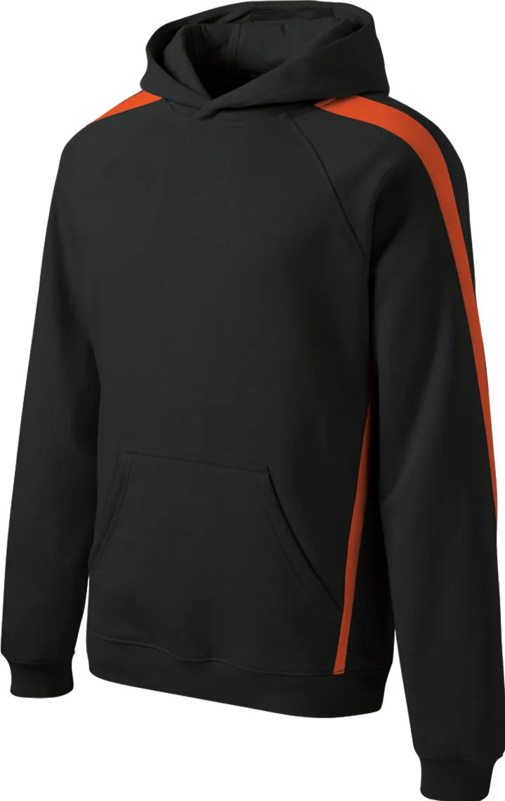 Sleeve Stripe Pullover Hooded Sweatshirt