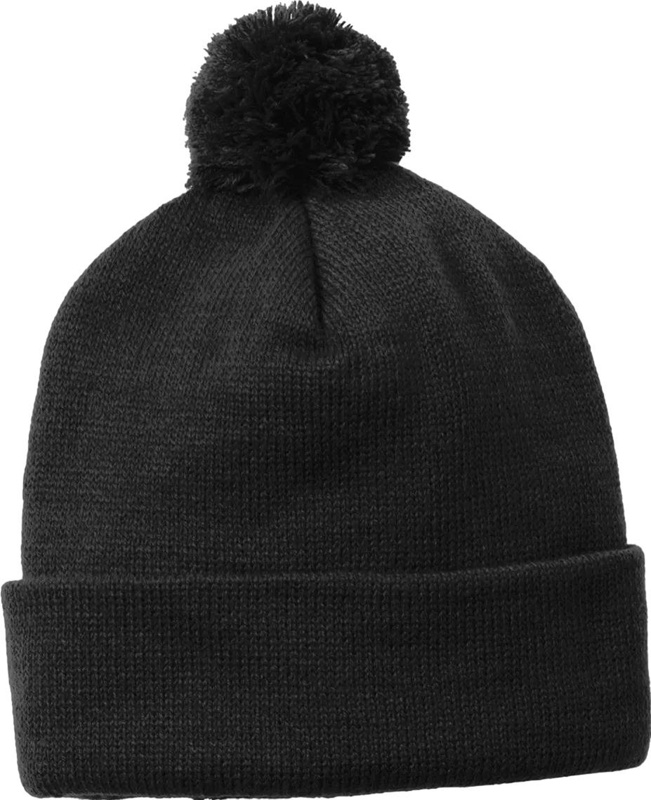 Solid Pom Pom Beanie
