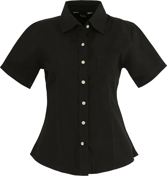 Women's Polycotton Short Sleeve Blouse