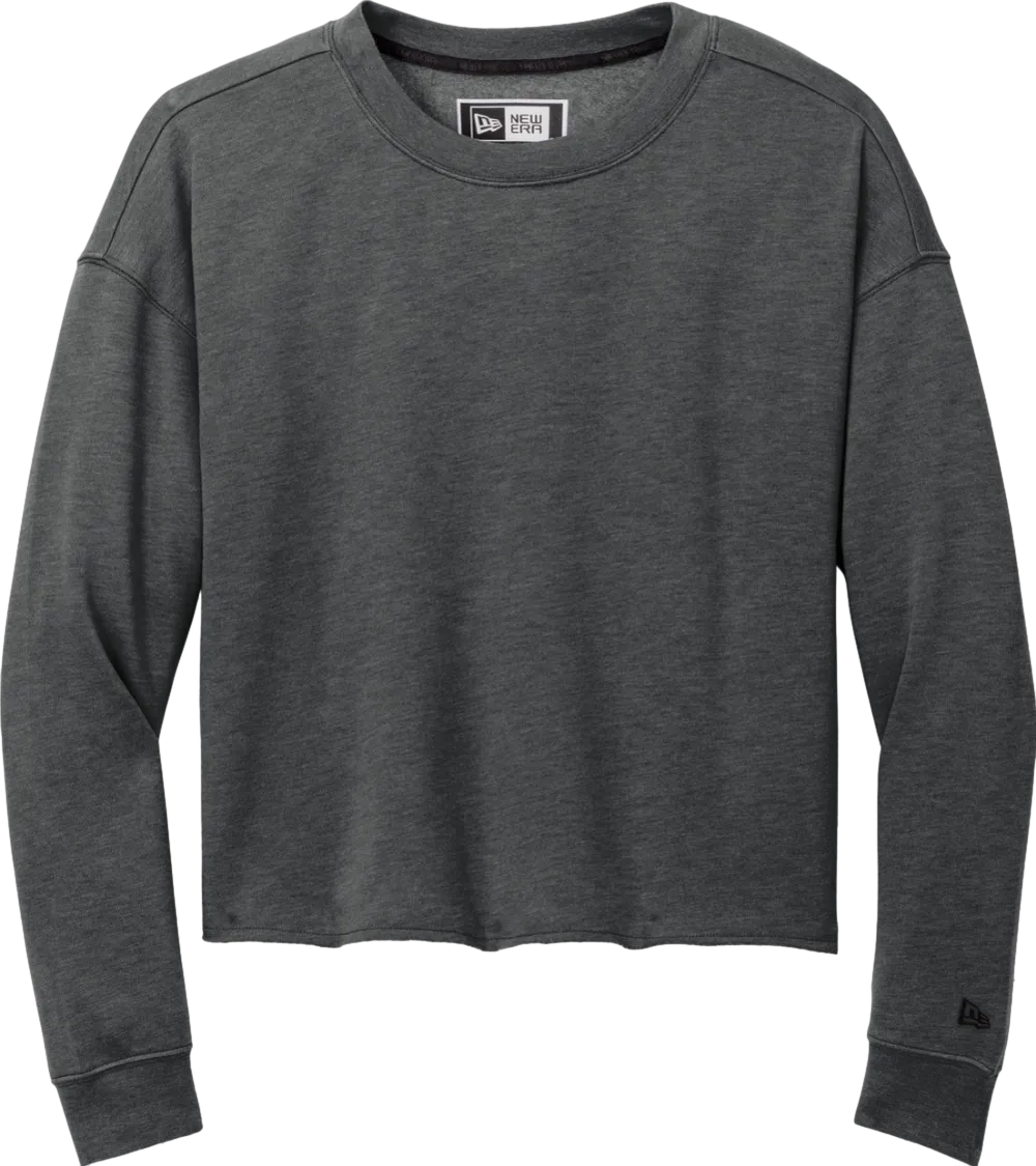 Ladies Tri-Blend Fleece Crop Crew