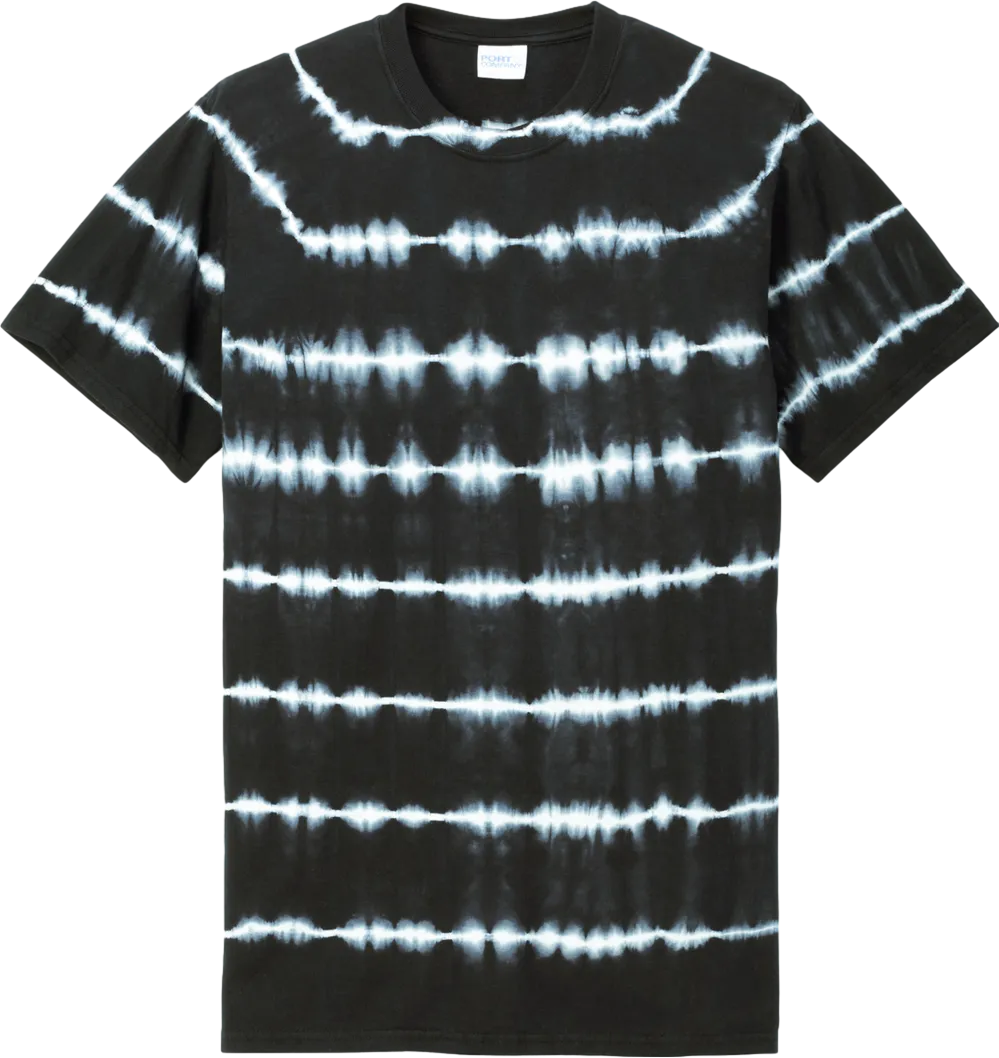 Port & Co Allover Stripe Tie-Dye Tee
