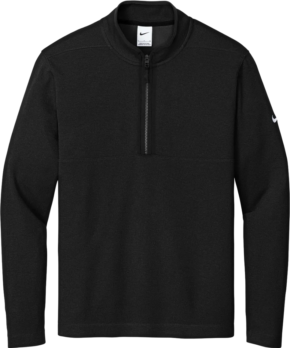 Textured 1/2-Zip Cover-Up