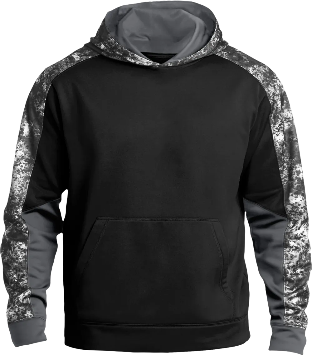Youth Sport-Wick Mineral Freeze Fleece Colorblock Hooded Pullover