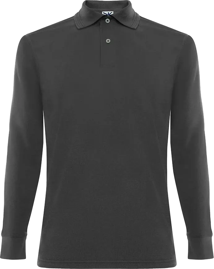 Waffle Men's Long Sleeve Polo Shirt