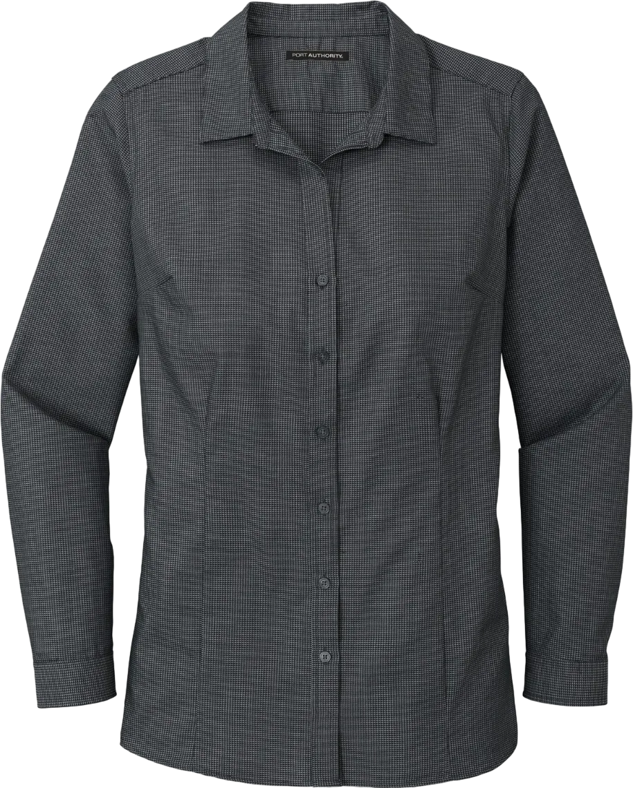 Ladies Pincheck Easy Care Shirt