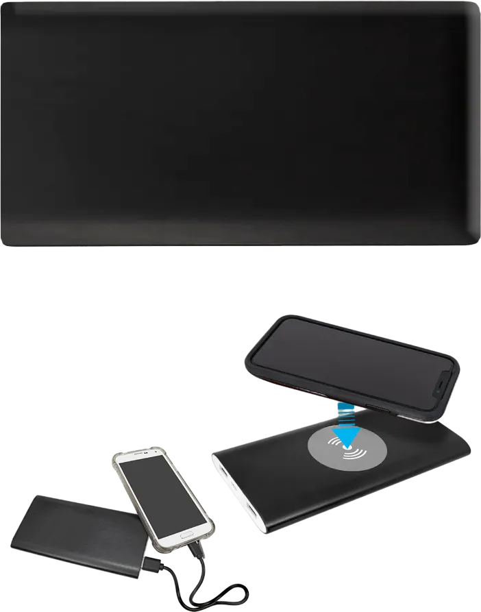 Power Bank & Wireless Anodized Aluminum Charger