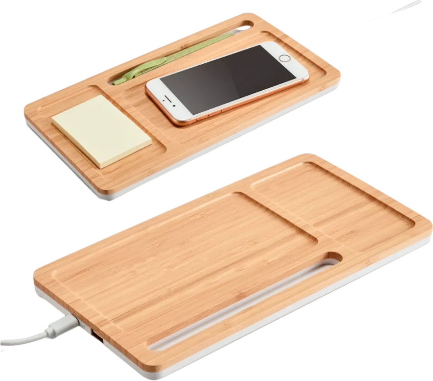 Eco Desktop Organizer with Wireless Charger
