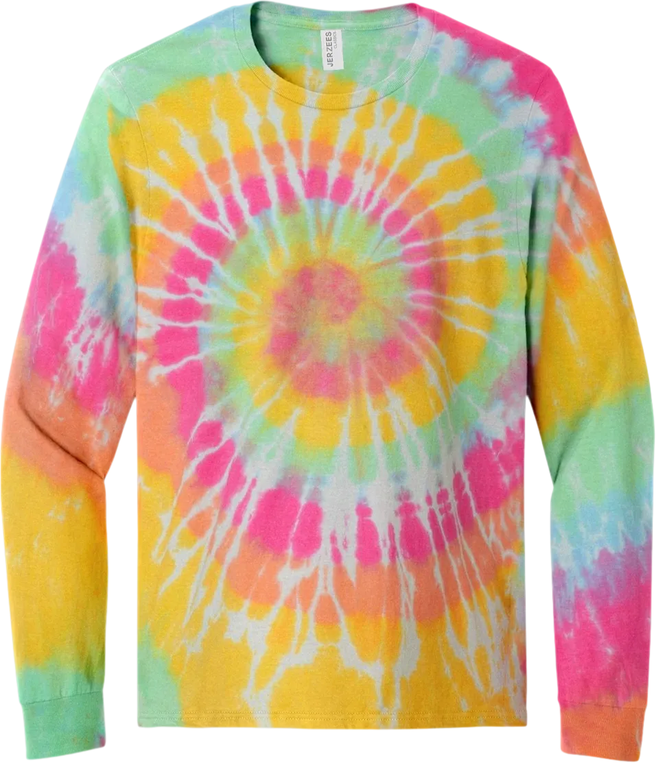 Youth Multi-Color Spiral Tie-Dyed Long Sleeve