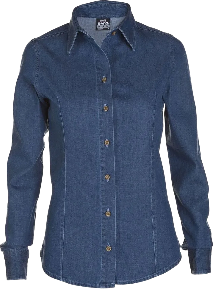 Denim Denim Long Sleeve Women's Blouse