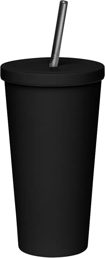 Insulated Tumbler with a Straw