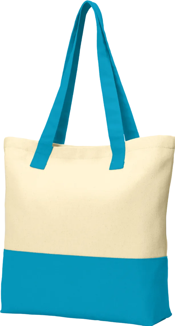 Colorblock Cotton Tote