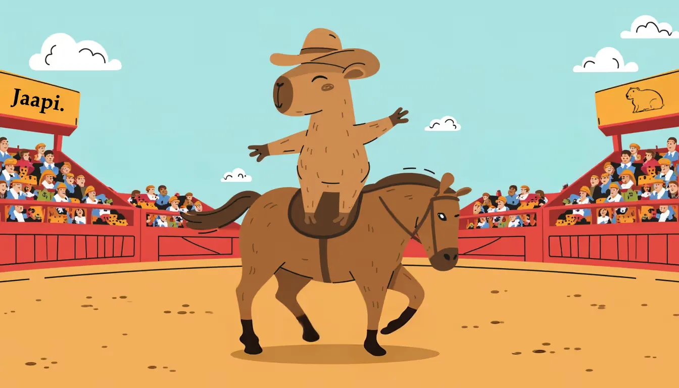 Jaapi the capy on a rodeo