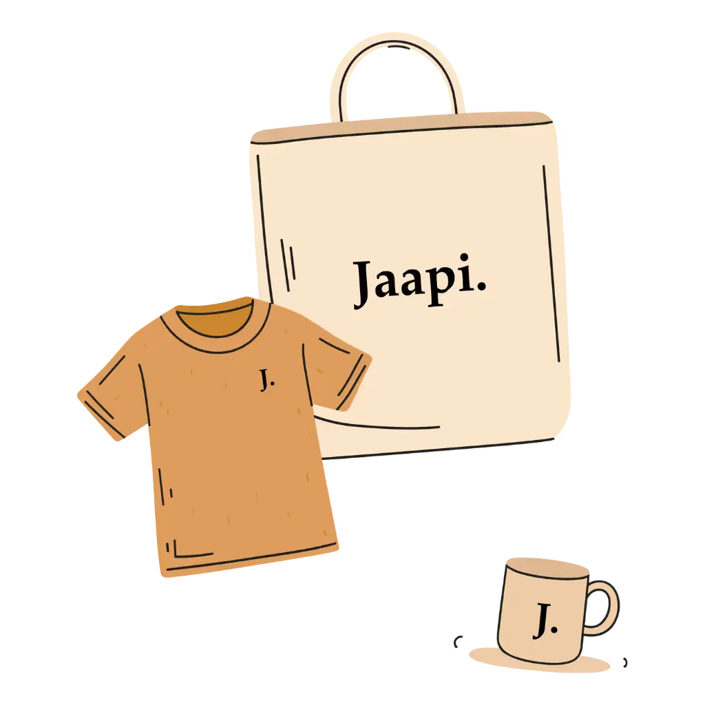Jaapi branded swag items