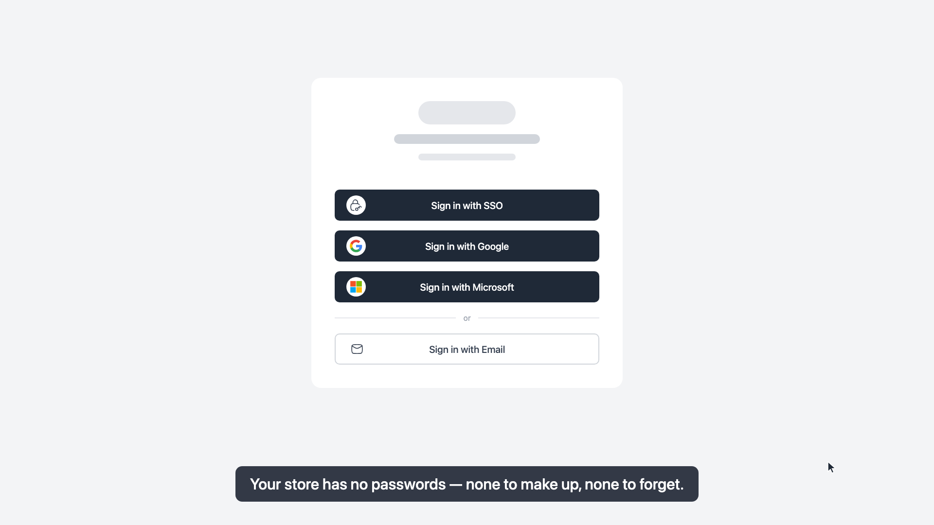 Sign in without a password